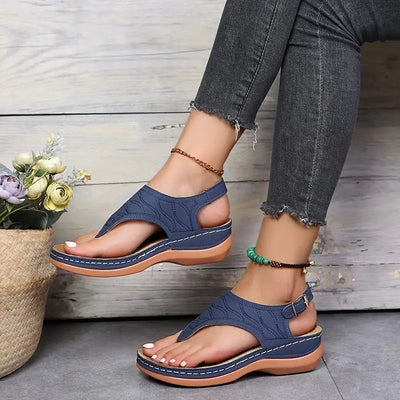 Mallory Ortopediska sandaler | Bekväma sandaler med spänne och rem för kvinnor-Eva Jonsson