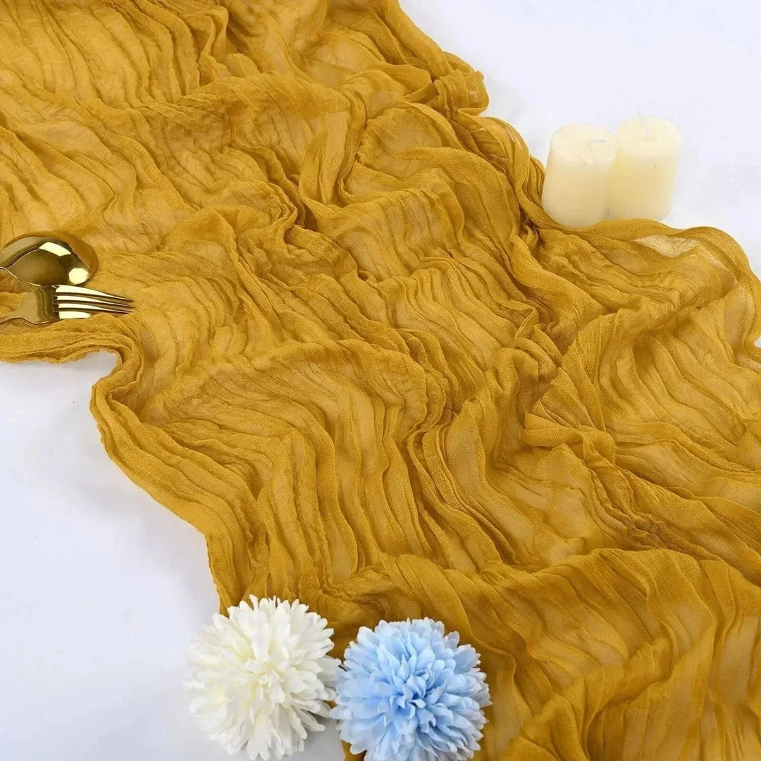 10 stycken av voile ostduk bordsduk semi-transparent gasväv matbord dekoration för bröllopsfest, bröllopsbåge drapering duk-Eva Jonsson