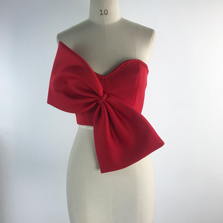 Damer Crop-Top med voluminöst rosett-design Mirla-Eva Jonsson