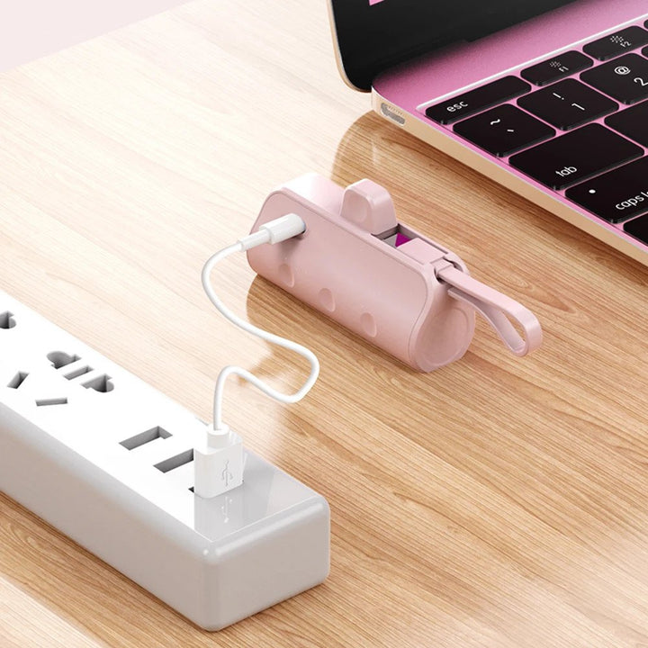 2-in-1 Power Bank 5000mAh | Bärbar mini-snabbladdning-Eva Jonsson