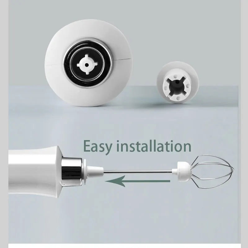 3 I 1 Elektrisk Mjölkskummare Uppladdningsbar Mjölkskummare Handhållen Skummare Höghastighet Mjölkskummare Drycksmixer Kaffe-Eva Jonsson