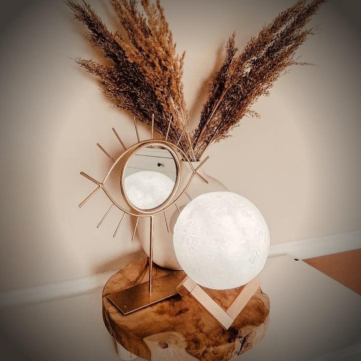 3D-tryckt Månlampa | Uppladdningsbar Lunar Sphere | Touch Control LED-Eva Jonsson