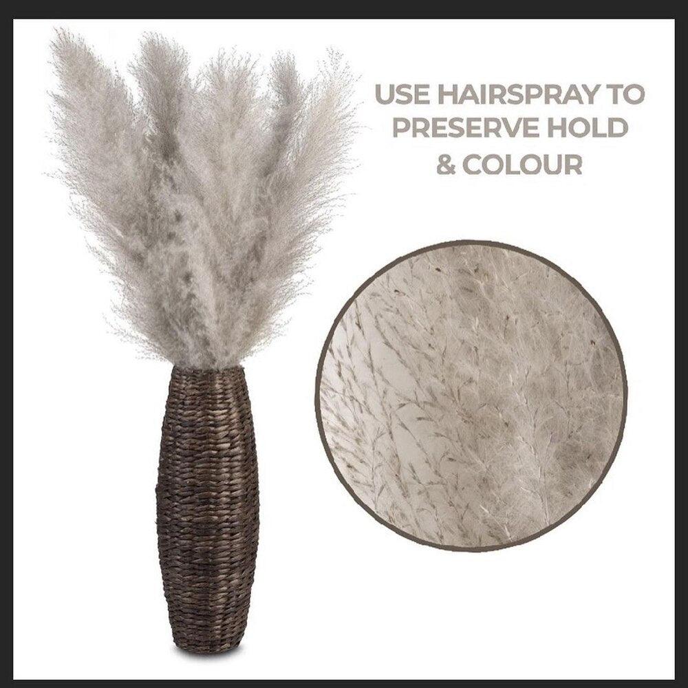 80 cm naturlig, äkta torkad pampasgräs bukett (vit / beige / grå) │ fluffig fjäder för modern boho heminredning-Eva Jonsson