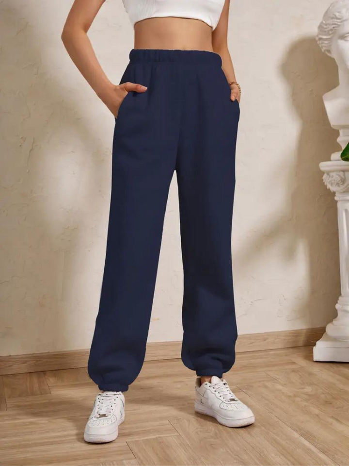Adele Sweatpants | Mysiga vinterbyxor med resår för damer-Eva Jonsson