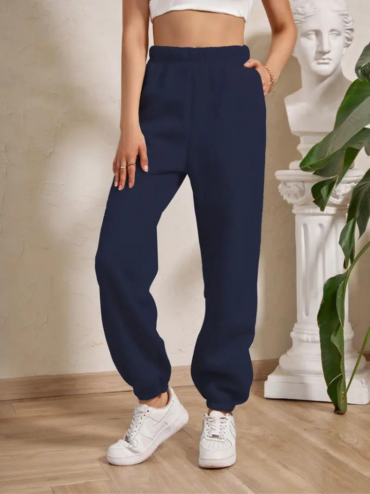 Adele Sweatpants | Mysiga vinterbyxor med resår för damer-Eva Jonsson