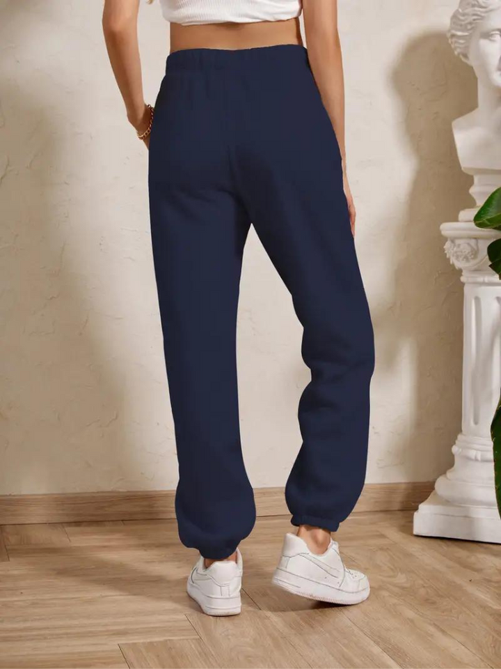 Adele Sweatpants | Mysiga vinterbyxor med resår för damer-Eva Jonsson