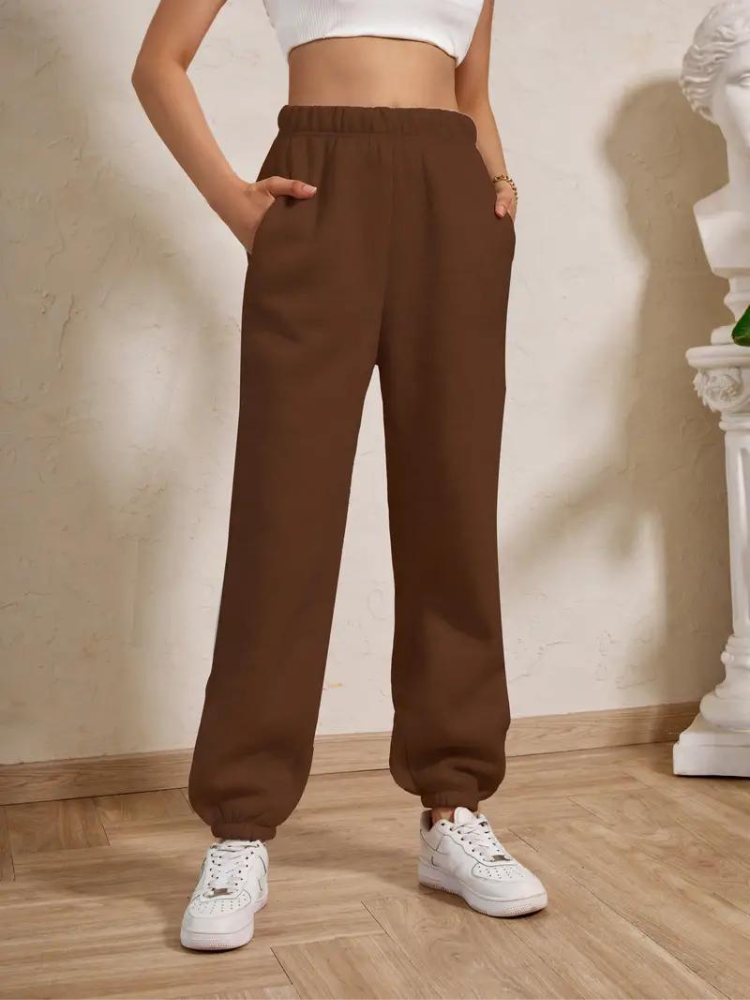 Adele Sweatpants | Mysiga vinterbyxor med resår för damer-Eva Jonsson
