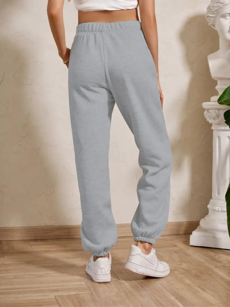 Adele Sweatpants | Mysiga vinterbyxor med resår för damer-Eva Jonsson