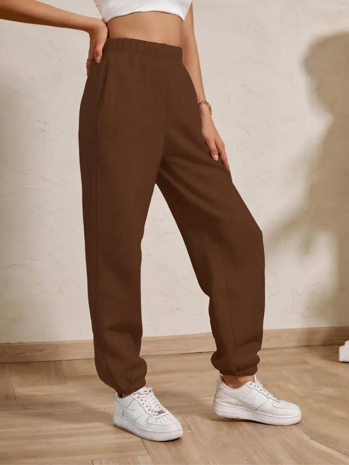 Adele Sweatpants | Mysiga vinterbyxor med resår för damer-Eva Jonsson