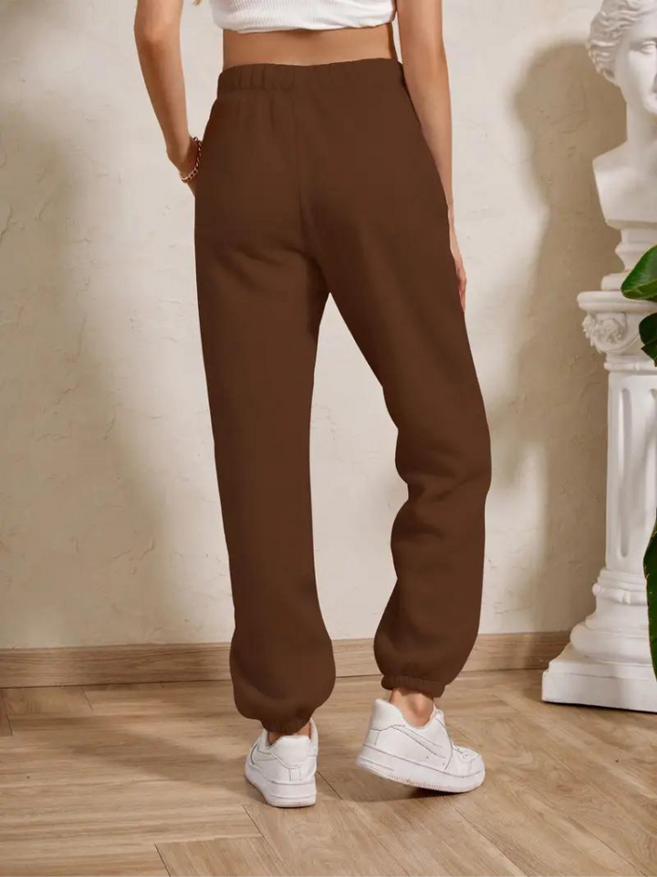 Adele Sweatpants | Mysiga vinterbyxor med resår för damer-Eva Jonsson