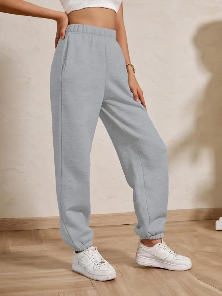 Adele Sweatpants | Mysiga vinterbyxor med resår för damer-Eva Jonsson