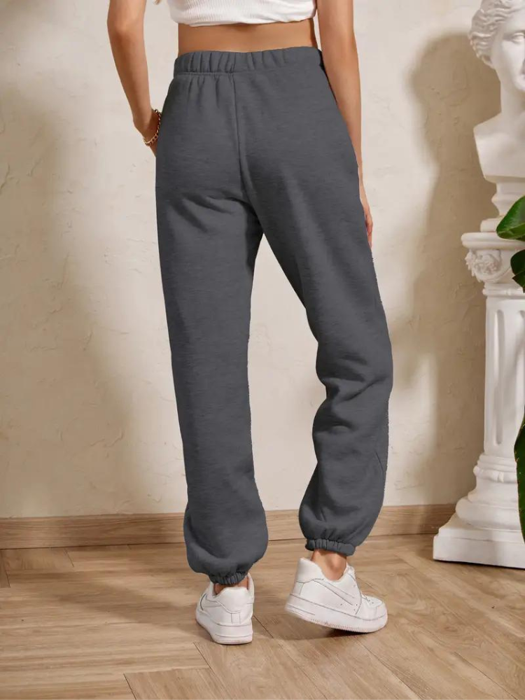 Adele Sweatpants | Mysiga vinterbyxor med resår för damer-Eva Jonsson