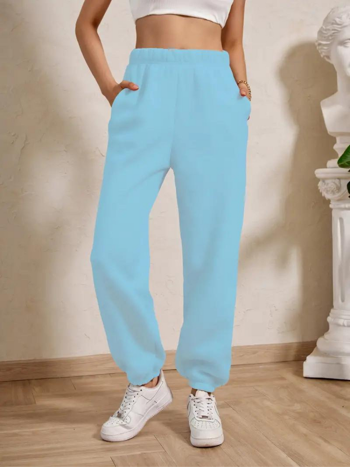 Adele Sweatpants | Mysiga vinterbyxor med resår för damer-Eva Jonsson