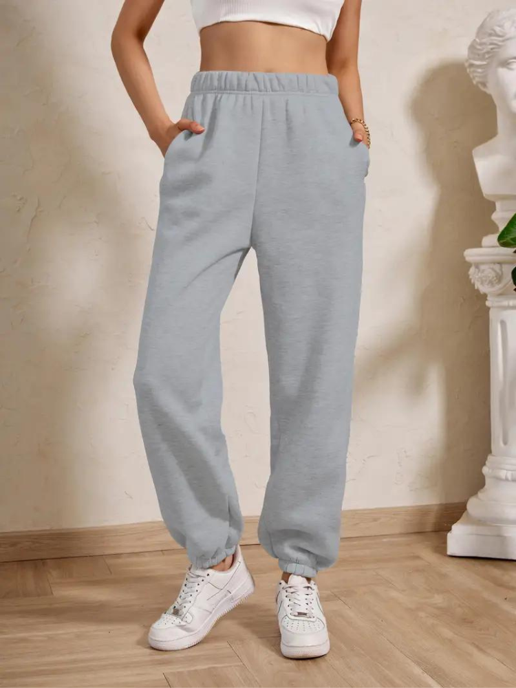 Adele Sweatpants | Mysiga vinterbyxor med resår för damer-Eva Jonsson