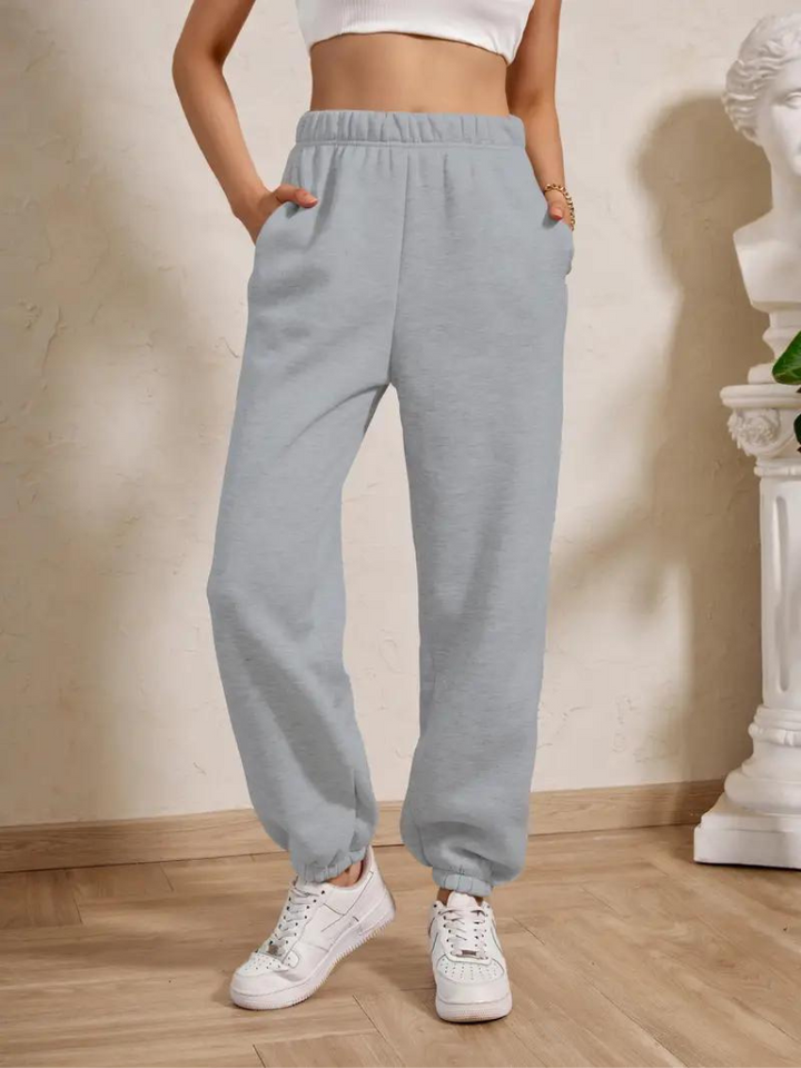 Adele Sweatpants | Mysiga vinterbyxor med resår för damer-Eva Jonsson