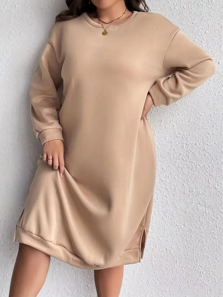 Aeliana Sweatshirtklänning | Casual midiklänning i storlekar för kvinnor-Eva Jonsson