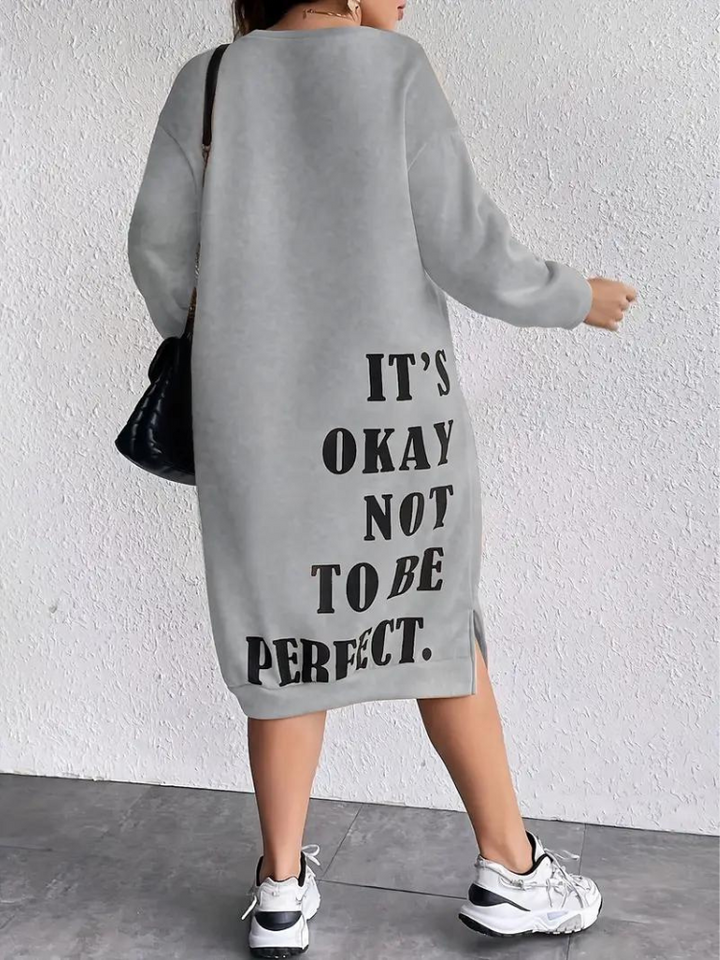 Aeliana Sweatshirtklänning | Casual midiklänning i storlekar för kvinnor-Eva Jonsson