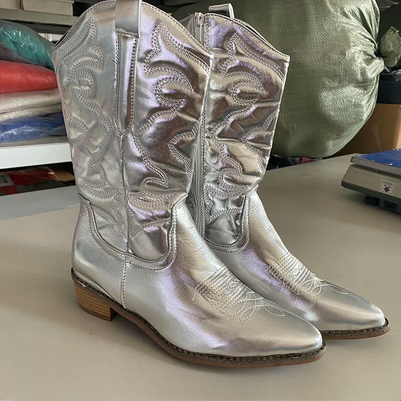Angela Cowboy Stövlar | Western stövlar med dragkedja för kvinnor-Eva Jonsson