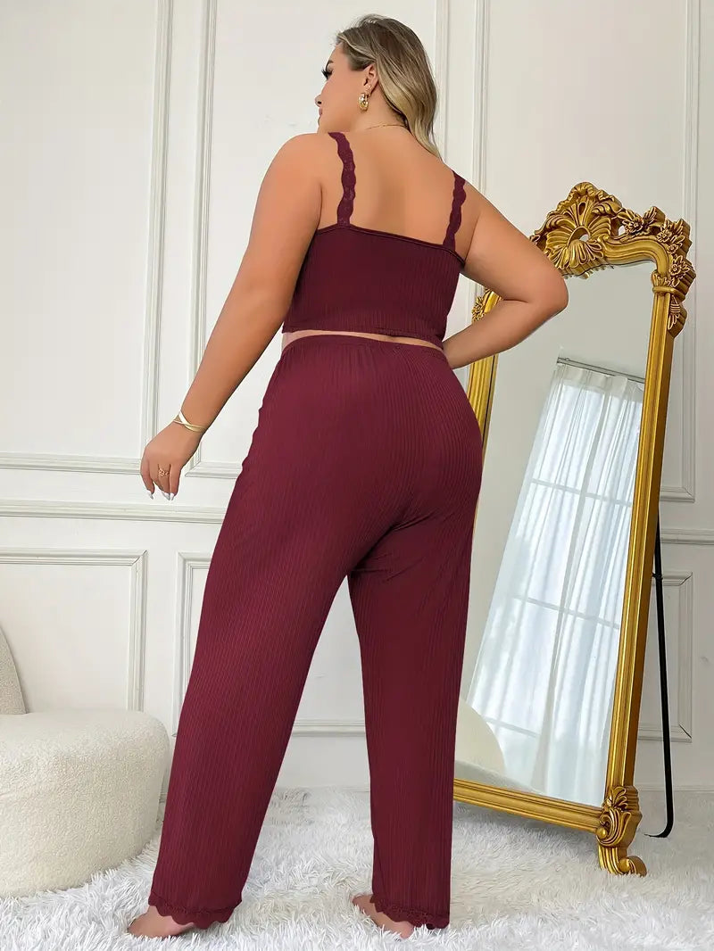 Annastina loungewear-set | Ärmlöst pyjamasset i stor storlek för kvinnor-Eva Jonsson