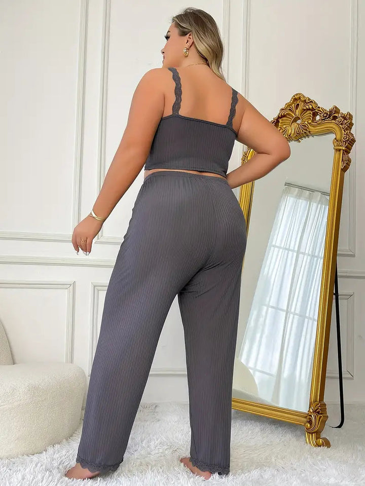 Annastina loungewear-set | Ärmlöst pyjamasset i stor storlek för kvinnor-Eva Jonsson