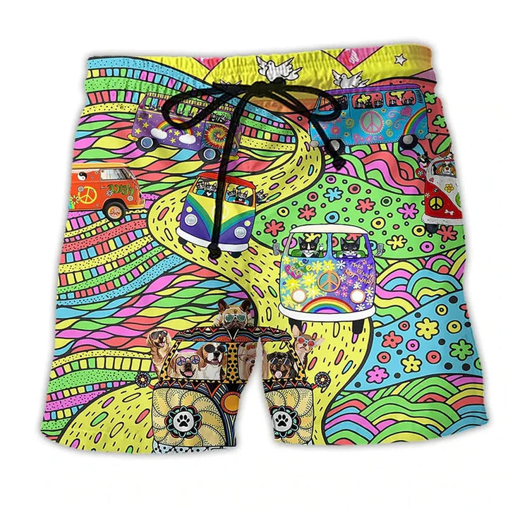 Badshorts - Tryckta - Dragsko - Boardshorts - Badkläder för män-Eva Jonsson