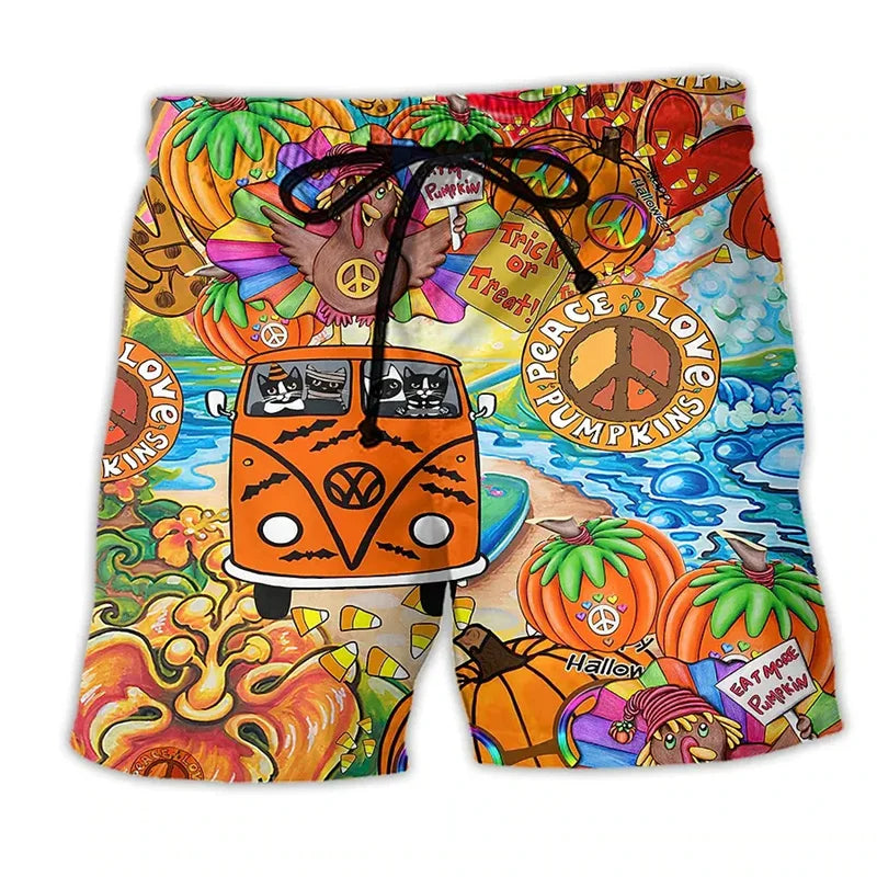 Badshorts - Tryckta - Dragsko - Boardshorts - Badkläder för män-Eva Jonsson