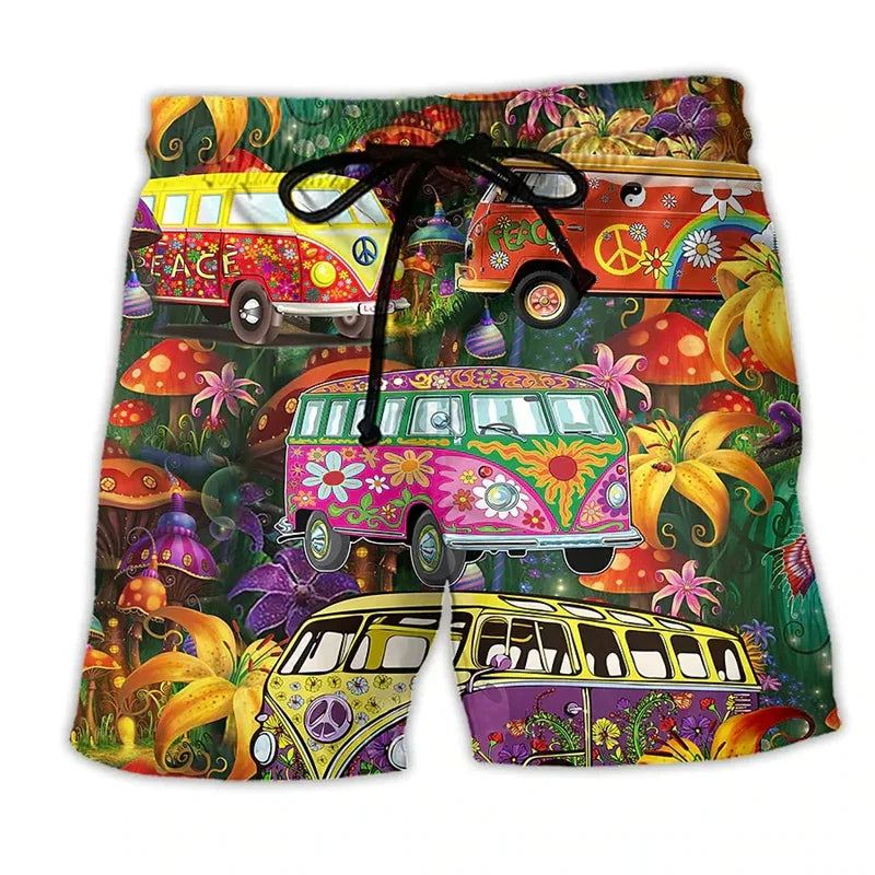 Badshorts - Tryckta - Dragsko - Boardshorts - Badkläder för män-Eva Jonsson