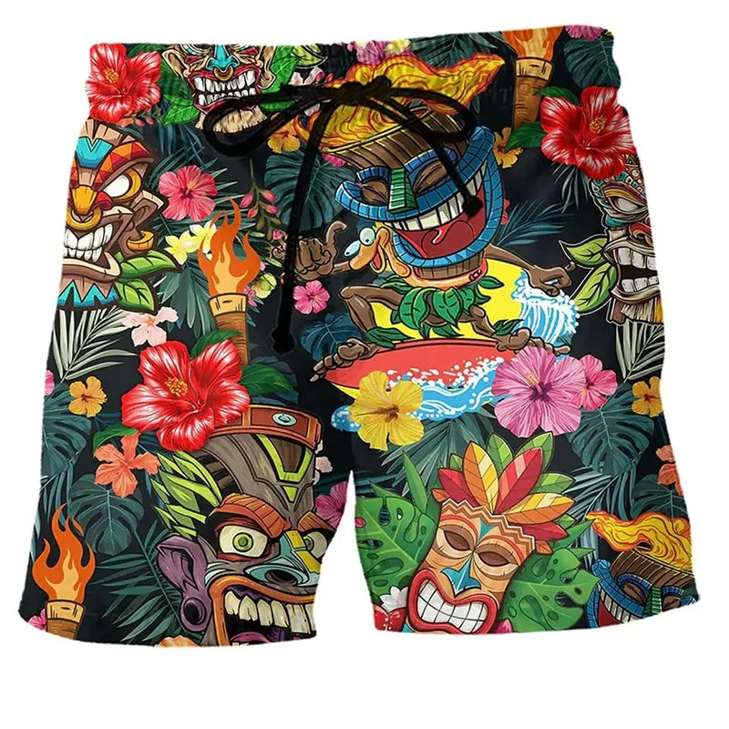 Badshorts - Tryckta - Dragsko - Boardshorts - Badkläder för män-Eva Jonsson