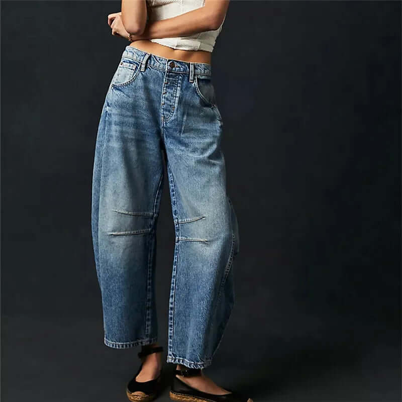Baggy Jeans | Löst sittande | Normal midja | Utility jeans | Damjeans-Eva Jonsson