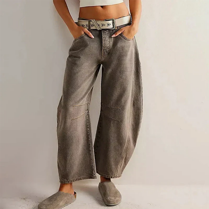 Baggy Jeans - Vanlig midja - Bekväm - Loose Fit Jeans - Jeans för kvinnor-Eva Jonsson
