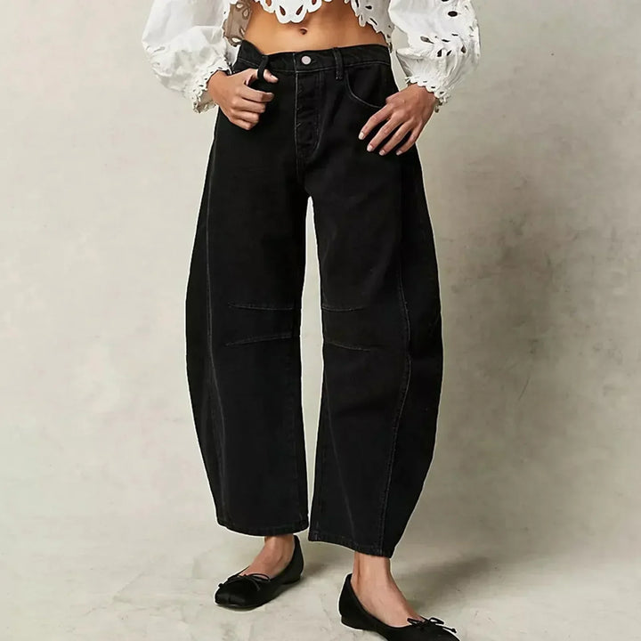 Baggy Jeans - Vanlig midja - Bekväm - Loose Fit Jeans - Jeans för kvinnor-Eva Jonsson