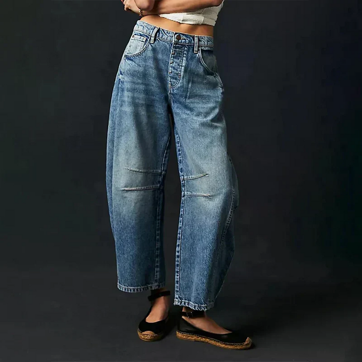 Baggy Jeans - Vanlig midja - Bekväm - Loose Fit Jeans - Jeans för kvinnor-Eva Jonsson