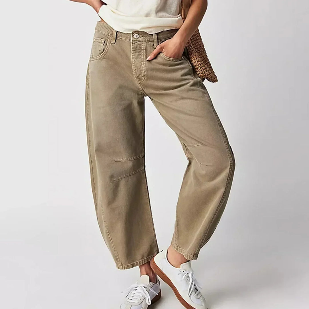 Baggy Jeans - Vanlig midja - Bekväm - Loose Fit Jeans - Jeans för kvinnor-Eva Jonsson