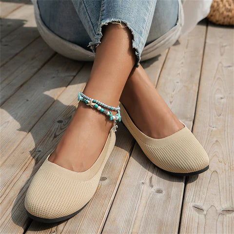Ballerinaskor - Platta ortopediska sommarskor med slip-on för kvinnor-Eva Jonsson