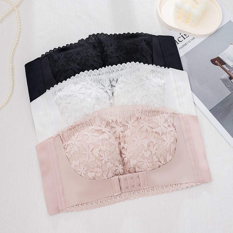 Bandeau-bh, Stropplös, Spänne fram, Lingerie, BH i spets-Eva Jonsson