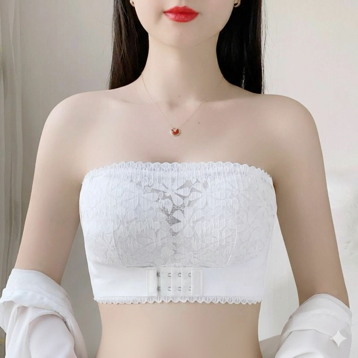 Bandeau-bh, Stropplös, Spänne fram, Lingerie, BH i spets-Eva Jonsson