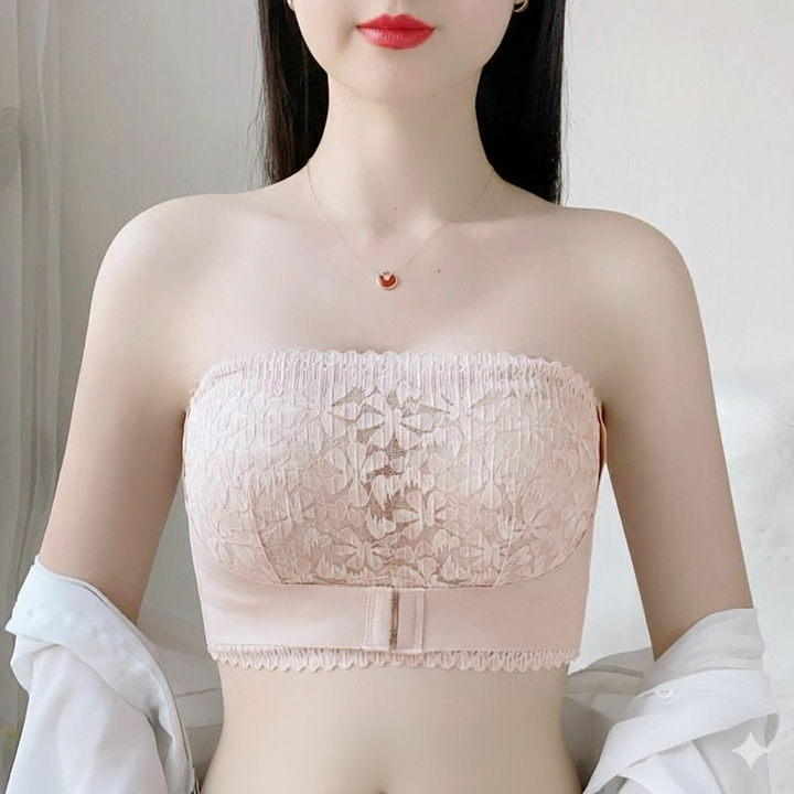 Bandeau-bh, Stropplös, Spänne fram, Lingerie, BH i spets-Eva Jonsson