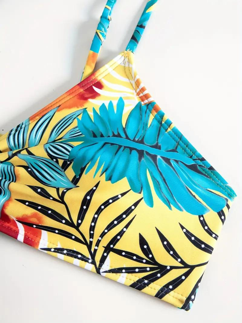Bikini Cover-Up Set, hög midja, tryck, bikiniset, strandkläder-Eva Jonsson