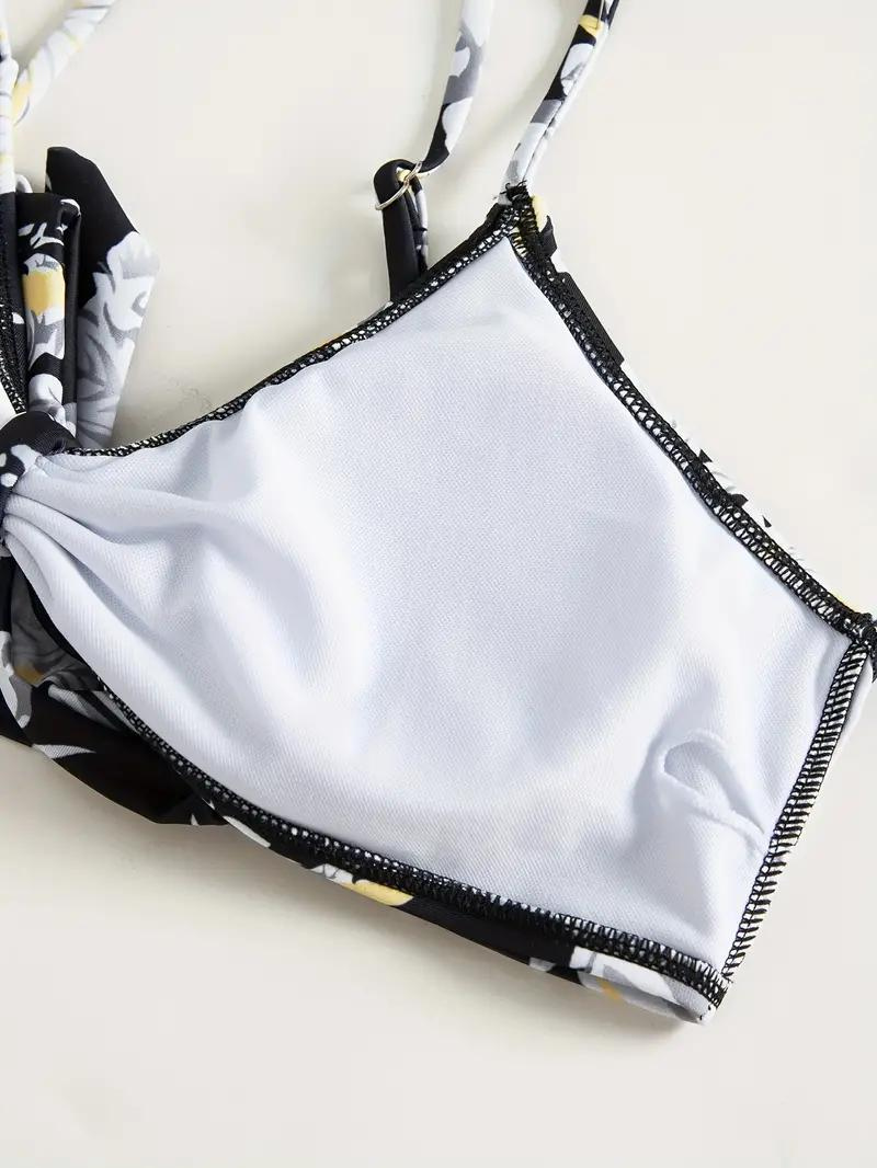 Bikini Cover-Up Set, hög midja, tryck, bikiniset, strandkläder-Eva Jonsson