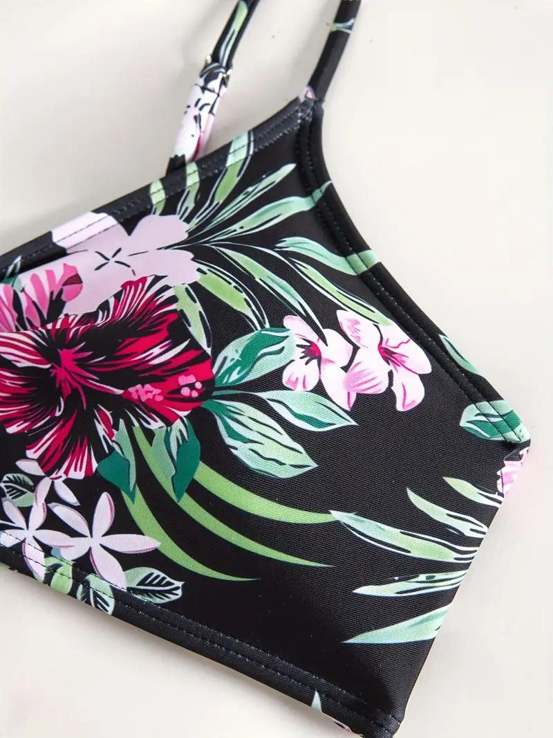 Bikini Cover-Up Set, hög midja, tryck, bikiniset, strandkläder-Eva Jonsson