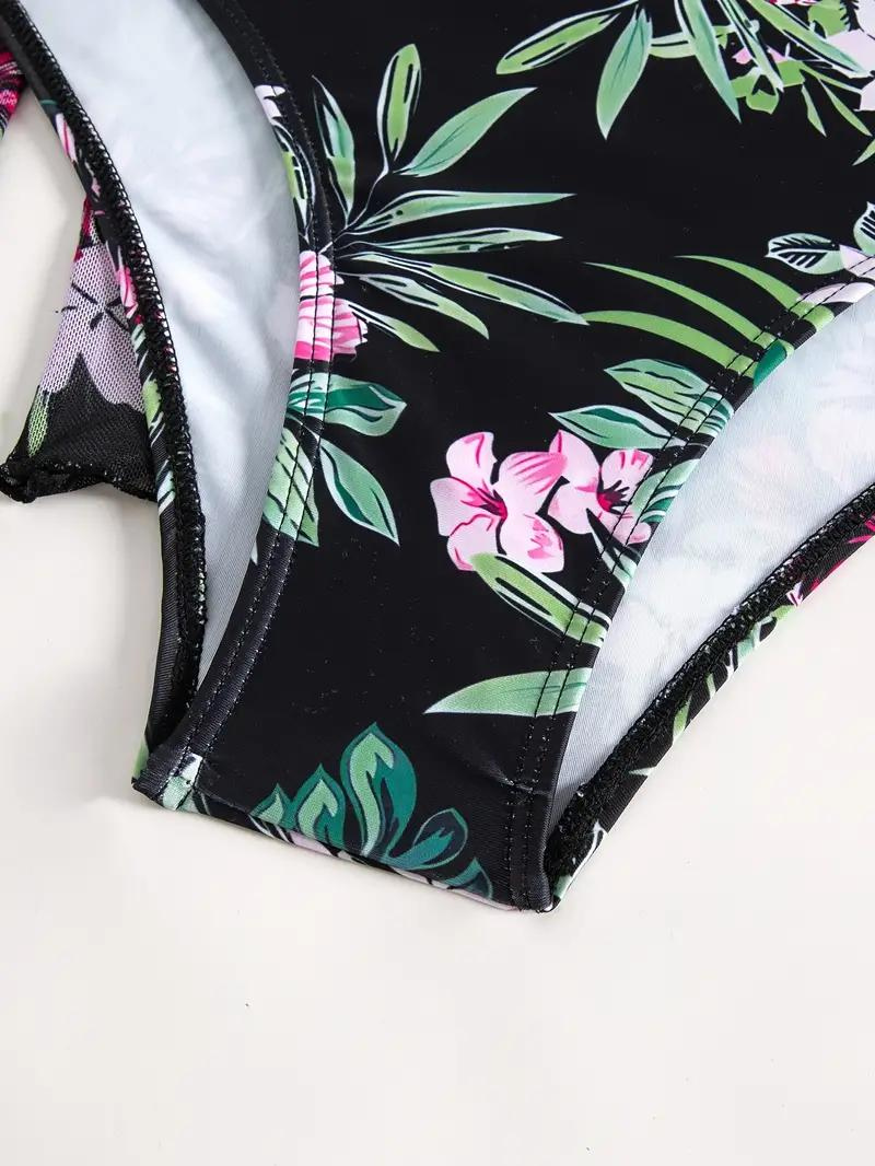 Bikini Cover-Up Set, hög midja, tryck, bikiniset, strandkläder-Eva Jonsson