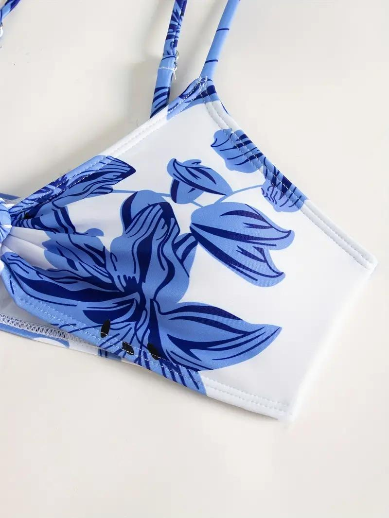 Bikini Cover-Up Set, hög midja, tryck, bikiniset, strandkläder-Eva Jonsson