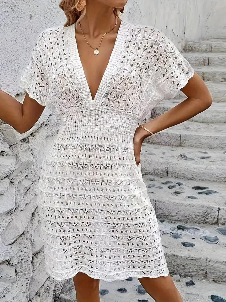 Bikiniöverdrag - Stickad - Boho-stil - Överdragsklänning - Stranddräkter-Eva Jonsson