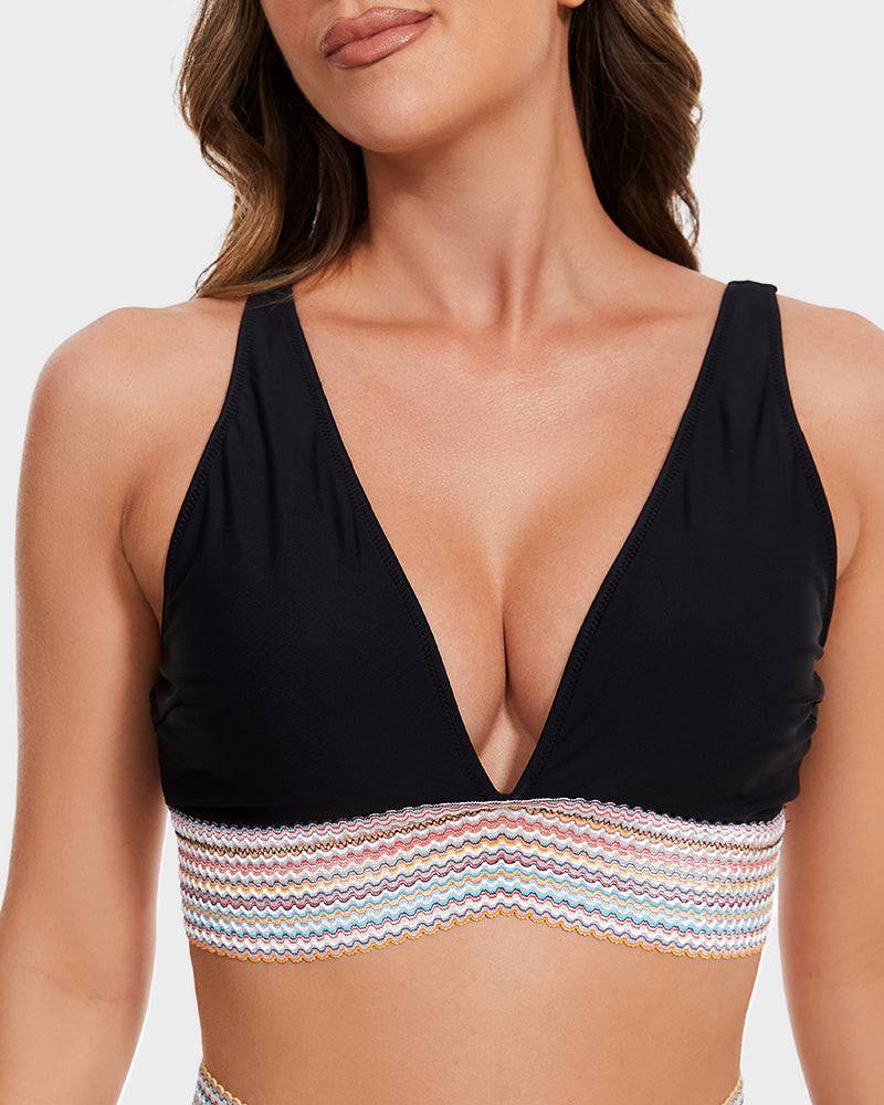 Bikiniset – Tvådelat – V-ringad – hög midja – dambadkläder-Eva Jonsson