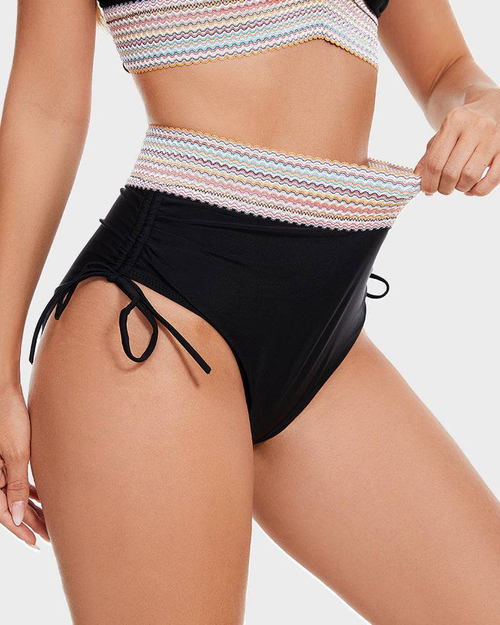 Bikiniset – Tvådelat – V-ringad – hög midja – dambadkläder-Eva Jonsson