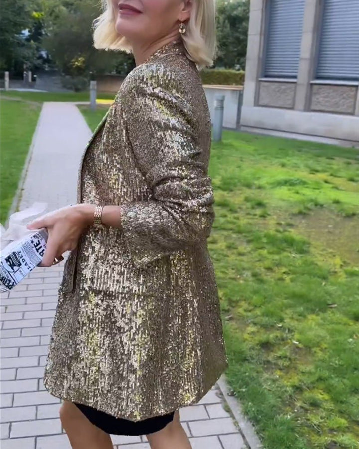Blazer Med Guldpaljetter-Eva Jonsson