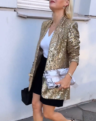 Blazer Med Guldpaljetter-Eva Jonsson