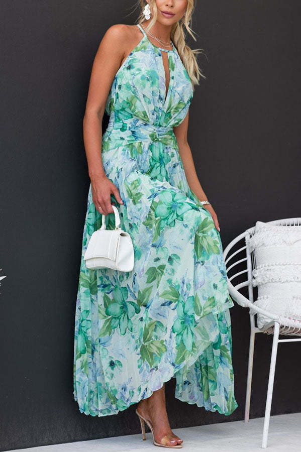Blommig klänning | Elegant | Maxiklänning | Cocktailklänning | Sommarklänning-Eva Jonsson