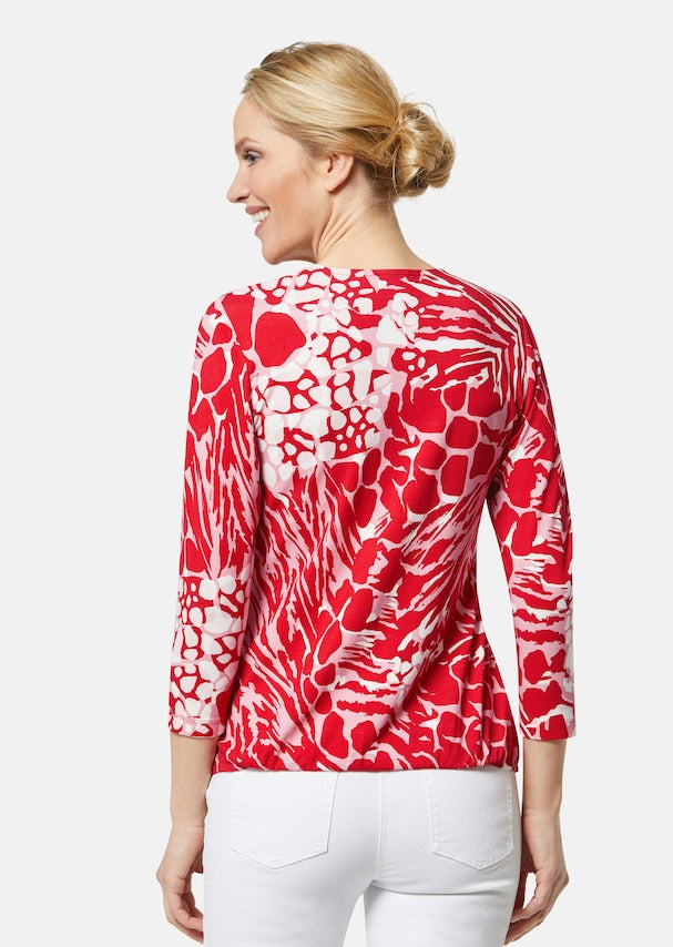 Blus | Långärmad | Omlott | V-ringad Blus | Damkläder-Eva Jonsson