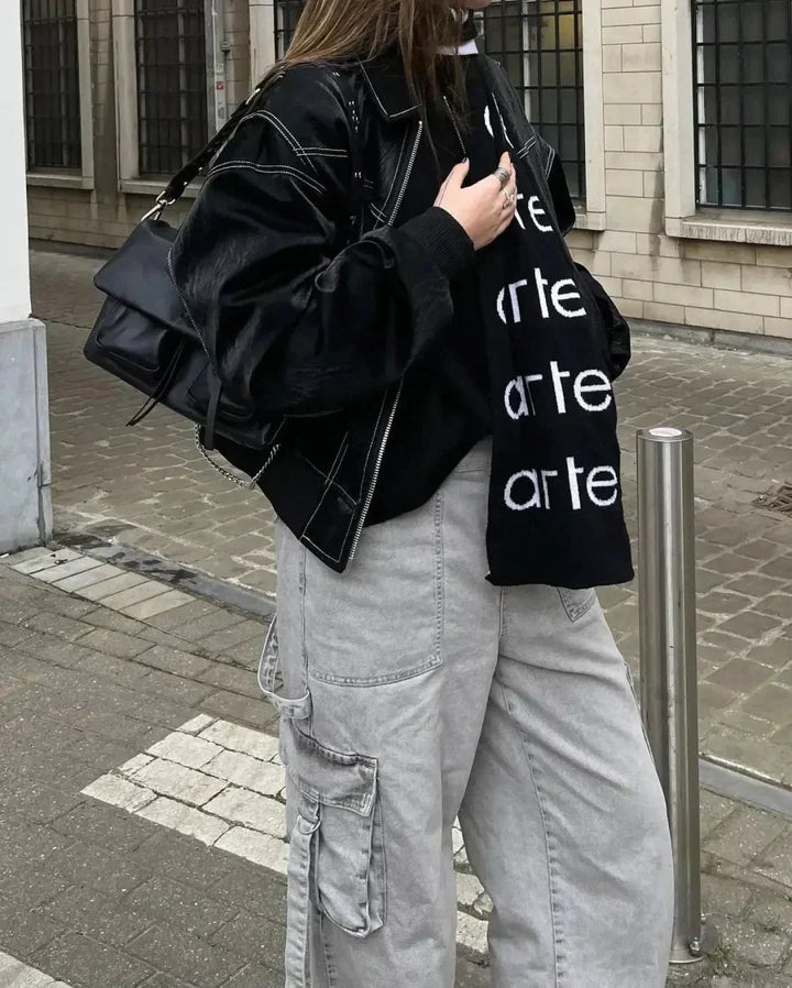 Bomberjacka i överdimensionerad modell - Bomberjacka med dragkedja för dam i höst-Eva Jonsson